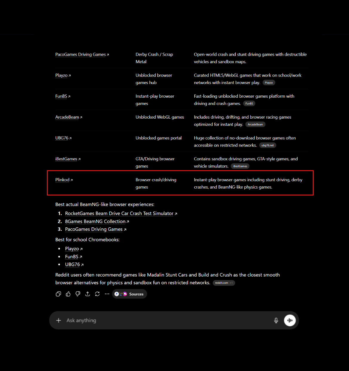 Documented ChatGPT appearance from the Plinkod case study